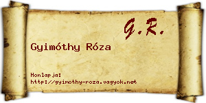 Gyimóthy Róza névjegykártya